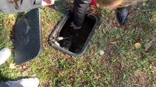 Turning water off with channellock or pliers
